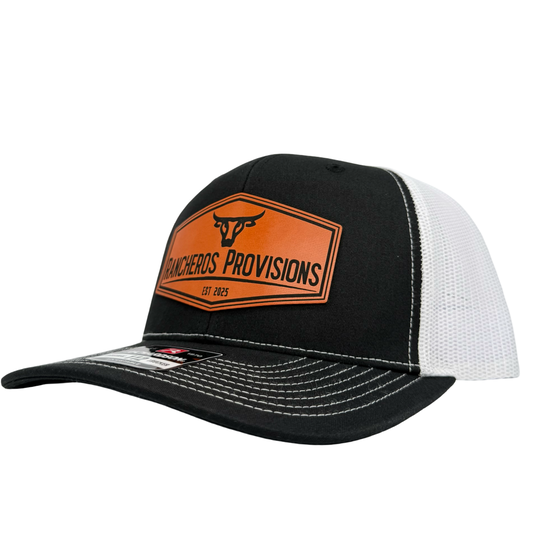 RP Leather patch Black/White 112