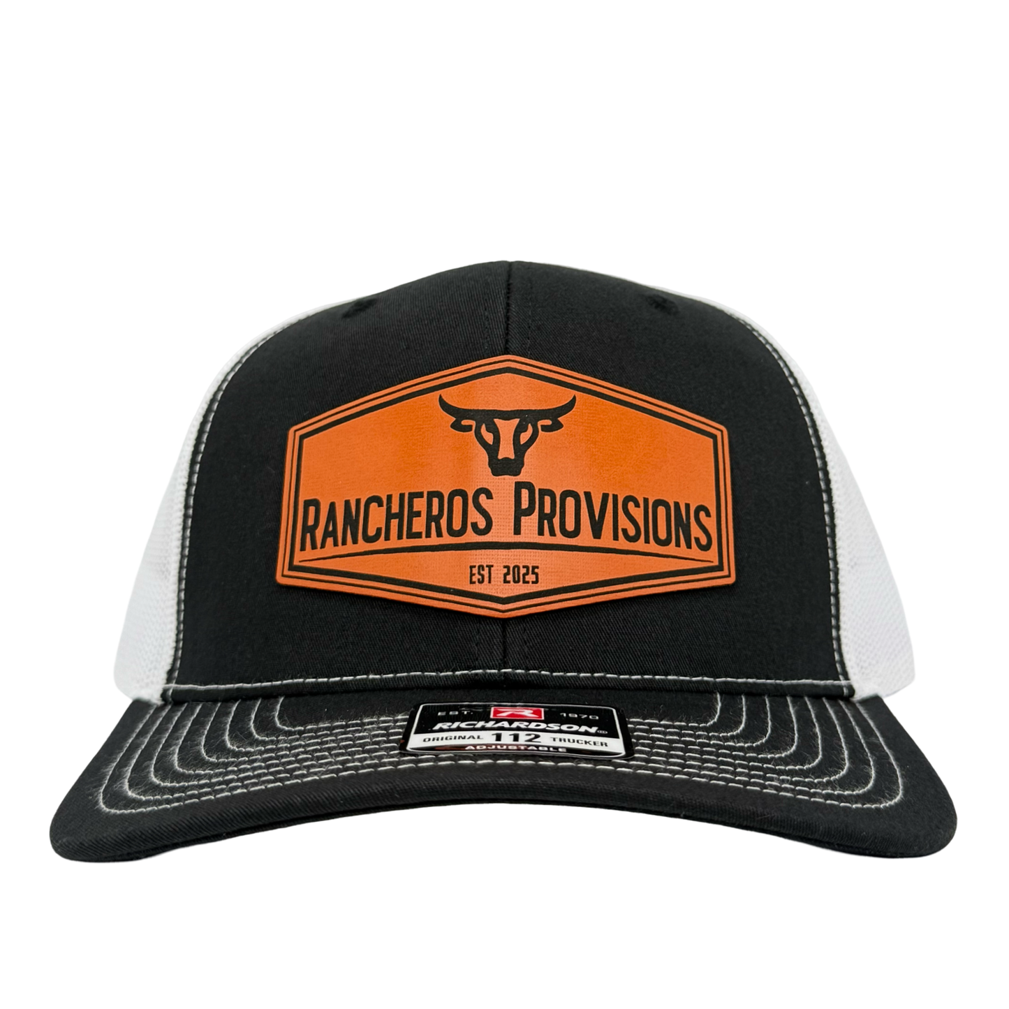RP Leather patch Black/White 112